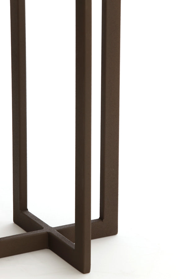 Rustic Brown Mace Lamp Stand 21x21x46 cm