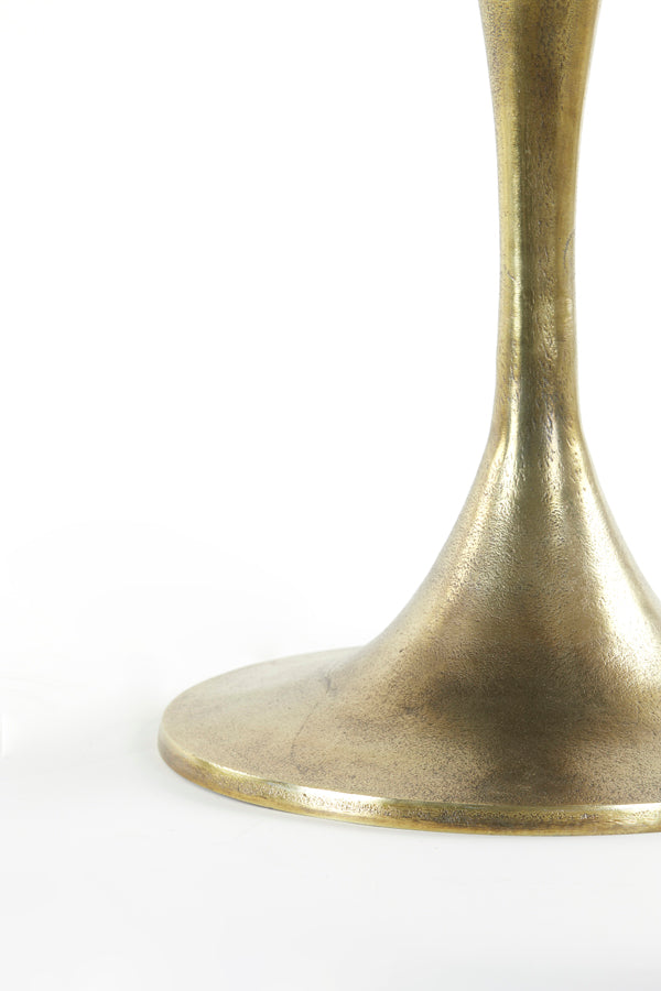Yellow Agate and Antique Bronze Side Table, 61cm x 41cm