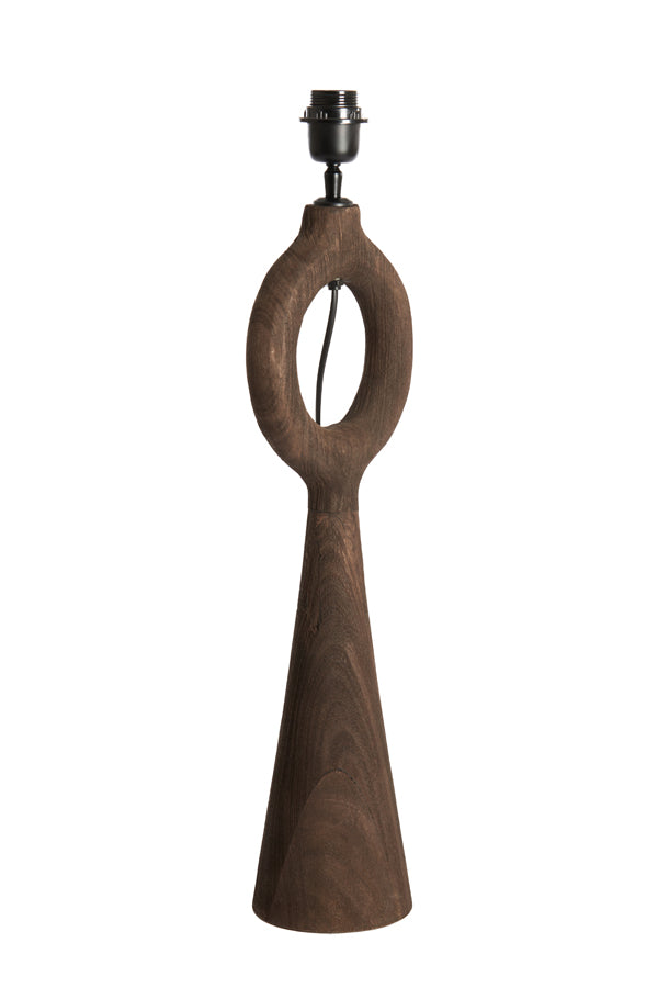Dark Brown Matt Wood Sabuli Lamp Stand 17x20x57 cm