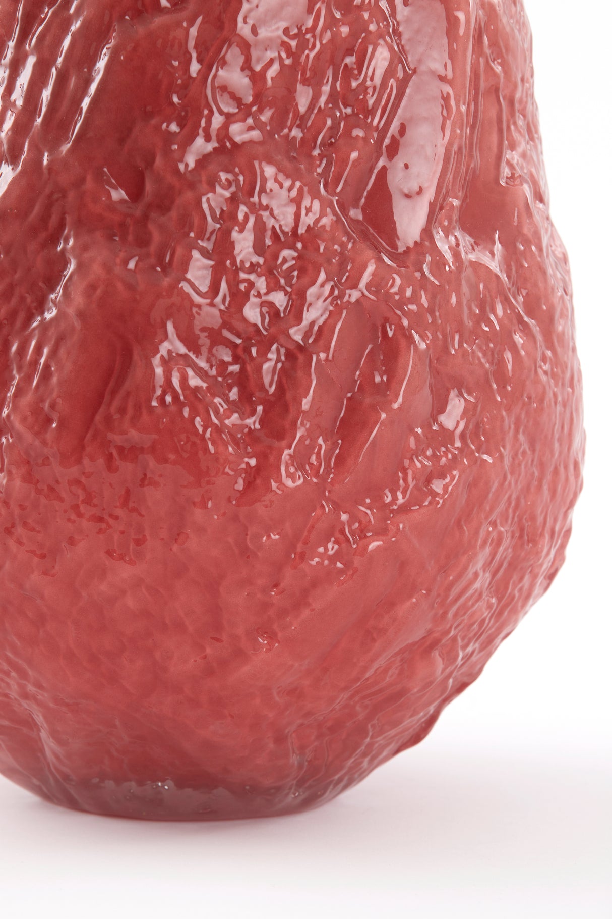 Coral Elegance: Tolmin Glass Vase Ø21.5x30 cm