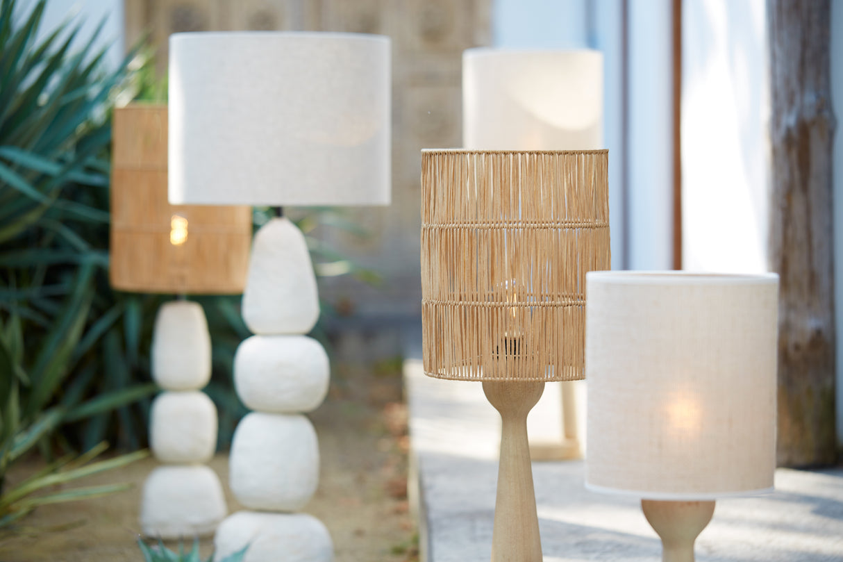 Natural Raffia Cylinder Lampshade 25x25x30 cm - Lanzano Collection