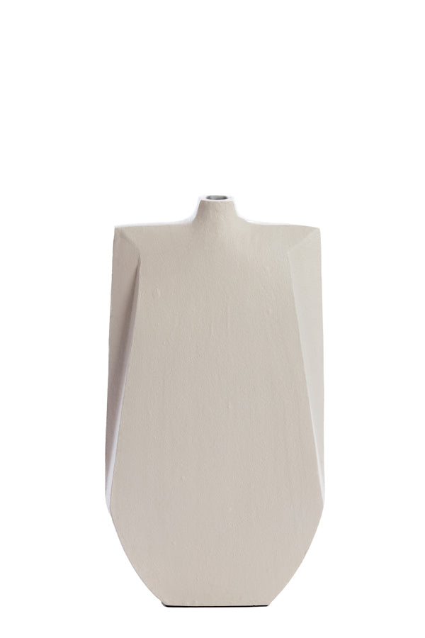 Elegant Makaha Cream Vase - 21x7.5x41 cm Decorative Piece