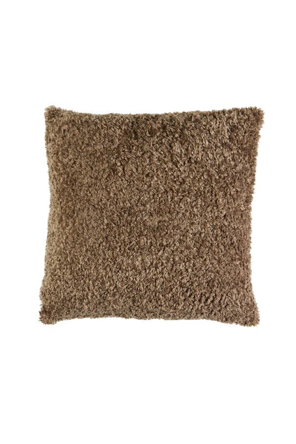 Cozy Square Pillow in Earthy Brown Tone