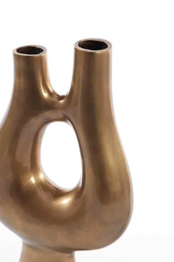 Elegant Antique Bronze Kotani Vase - 20x5.5x39 cm