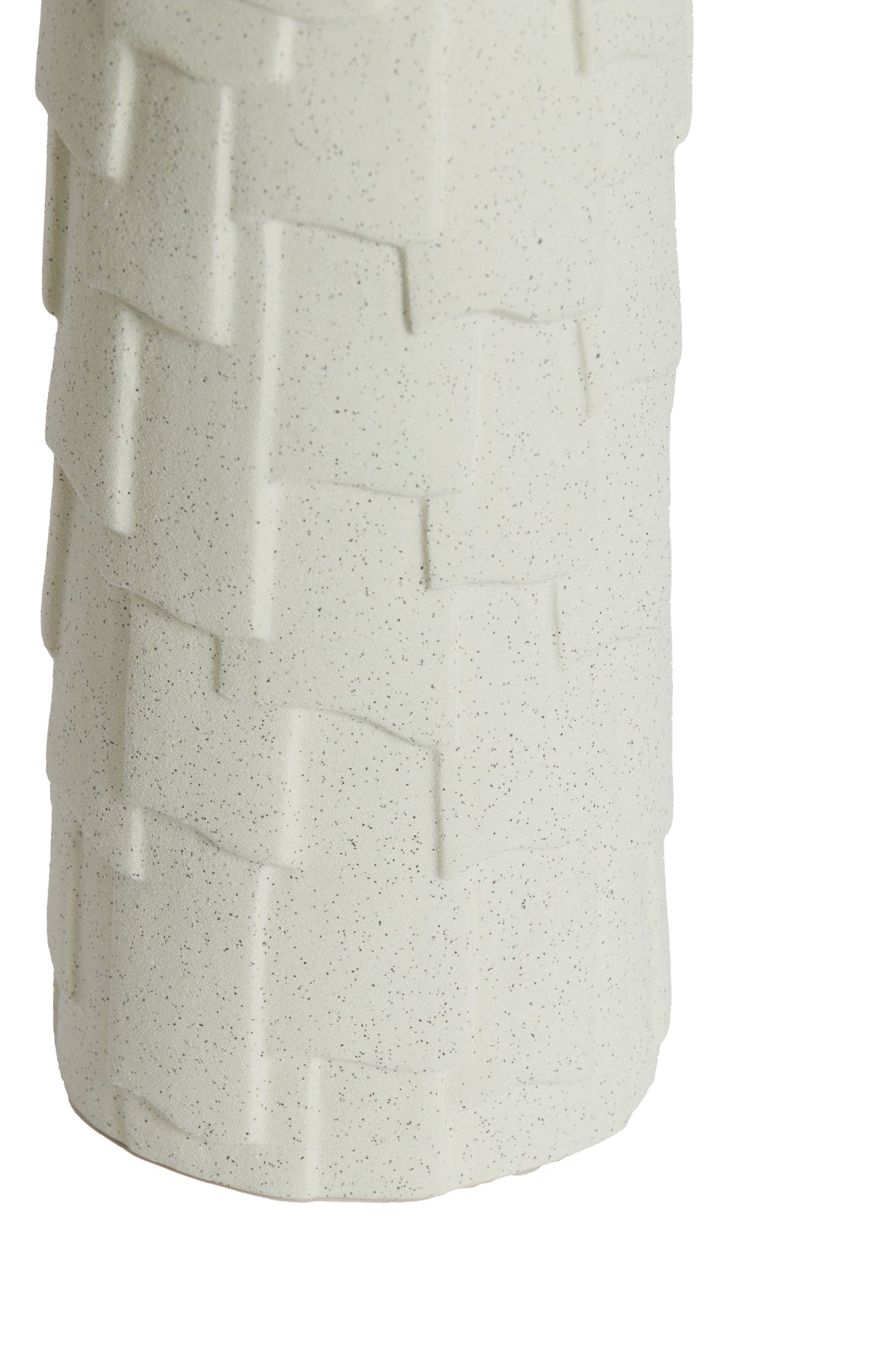 Elegant Cream Ceramic Vase Ø14x34.5 cm Matte Finish