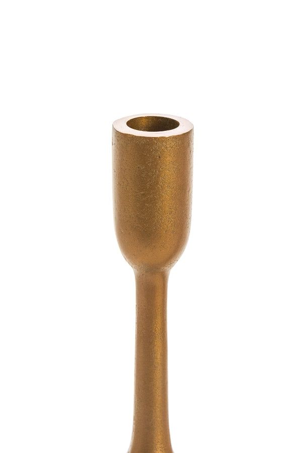 Set of 3 Antique Bronze Candle Holders, Max Height 35.5 cm