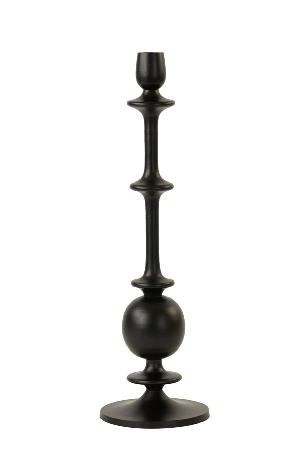 Elegant Black Candle Holder, 50 cm Height, Ø15 cm