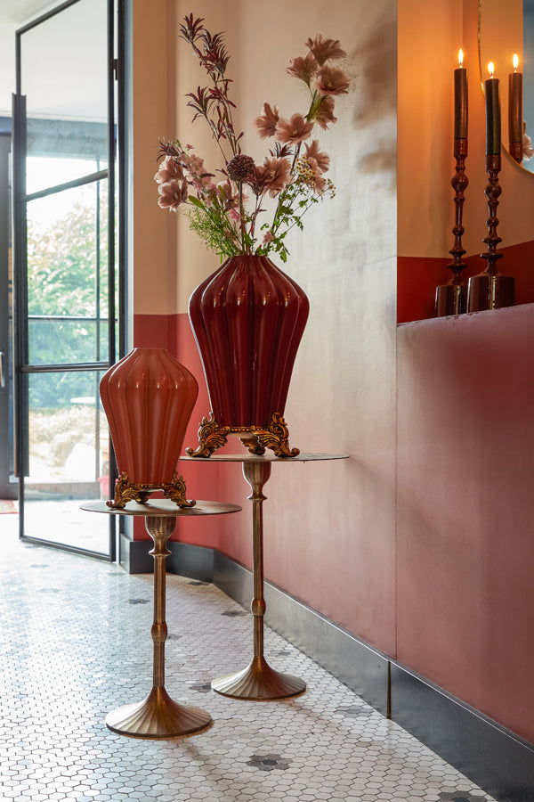 Antique Bronze Janna Round Side Table, 50x60 cm