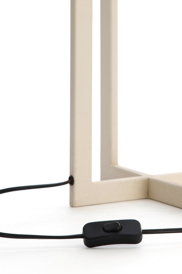 Cream Mace Lamp Base - 21cm x 21cm x 46cm