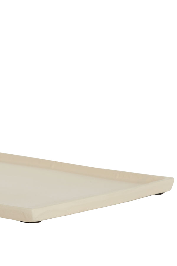 Elegant Maes Cream Serving Platter 49x19x1 cm