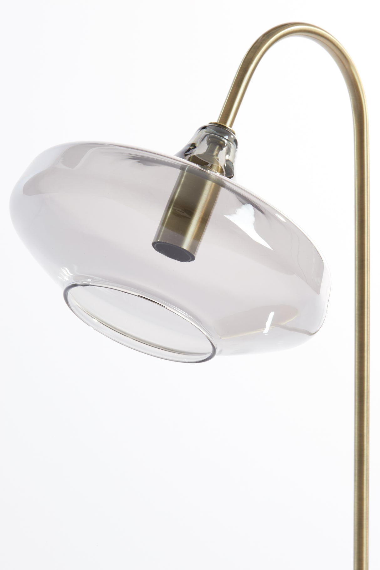 Solna Antique Bronze and Smoked Glass Table Lamp - E14, 31x22x50 cm