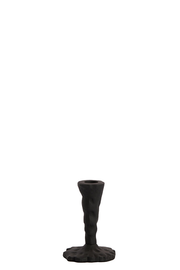 Matte Black Solamaza Candle Holder - 9x12 cm