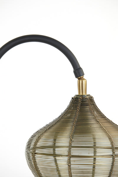 Elegant Alvaro Table Lamp - Antique Bronze & Matte Black Finish (27x20x61 cm)
