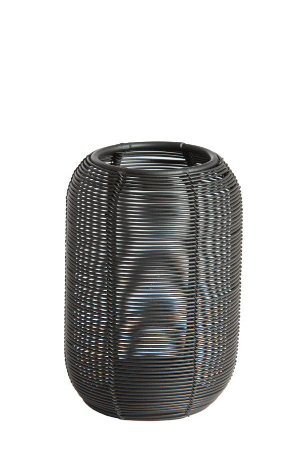 Matte Black Bianu Tealight Holder 9x13 cm