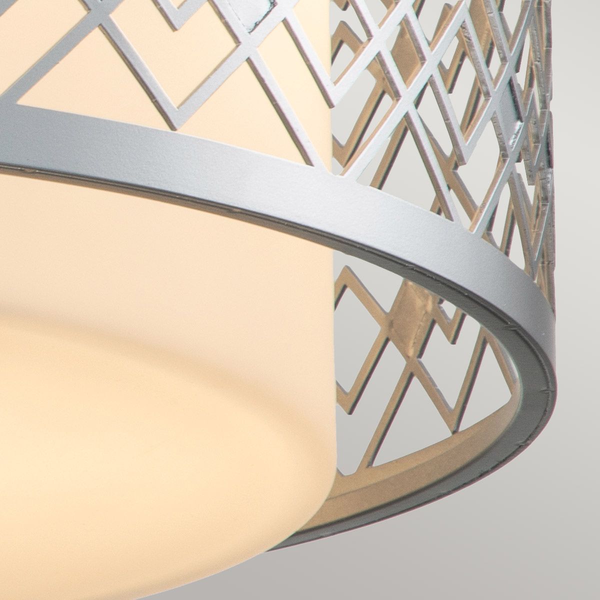 Ziggy 2lt Medium Flush - Lacquered Silver Lacquered Silver