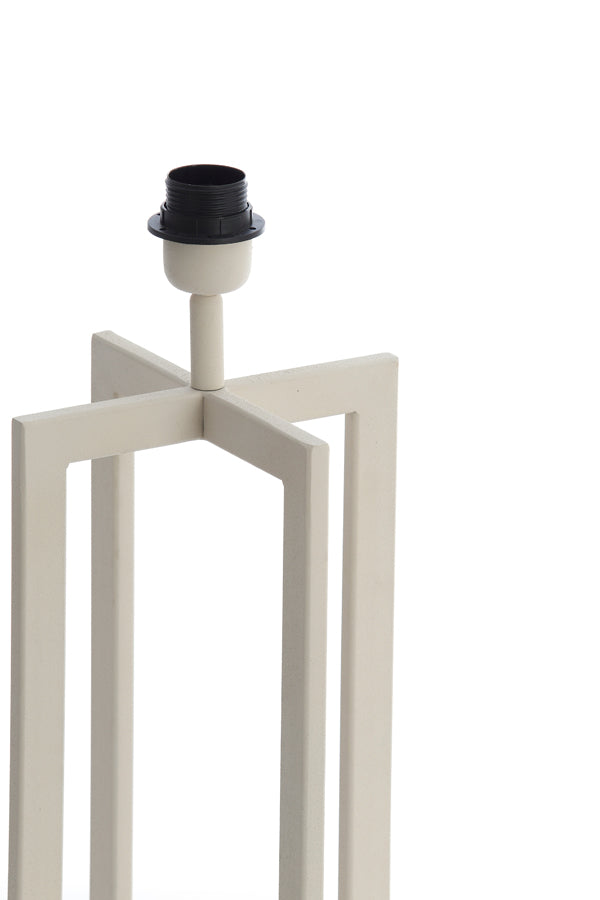 Cream Mace Lamp Base - 21cm x 21cm x 46cm