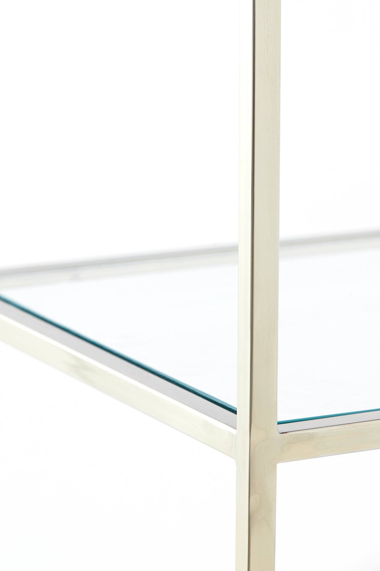 Mariki 5-Shelf Glass Display Cabinet with Nickel Frame 110x40x180 cm