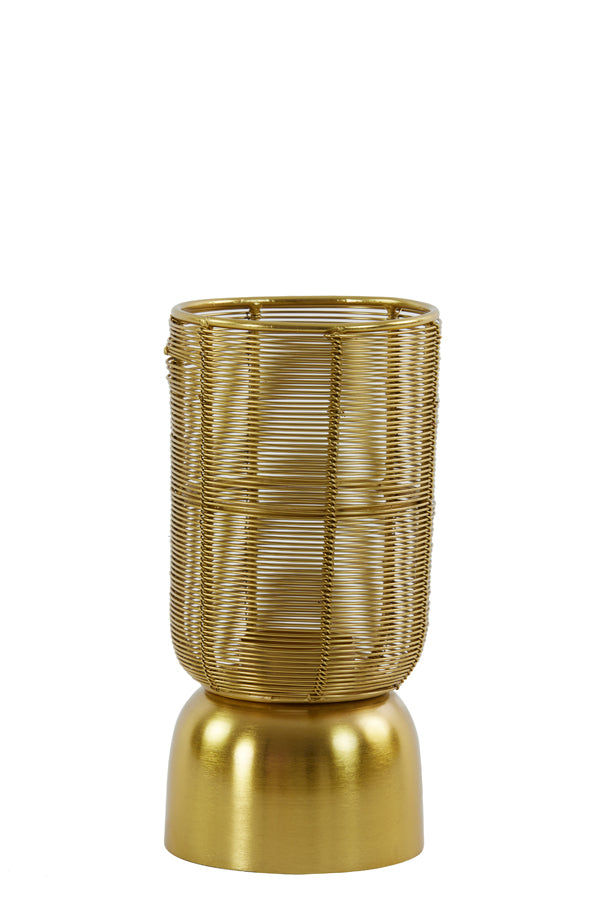 Lezuza Light Gold Hurricane Candle Holder Ø10x21 cm