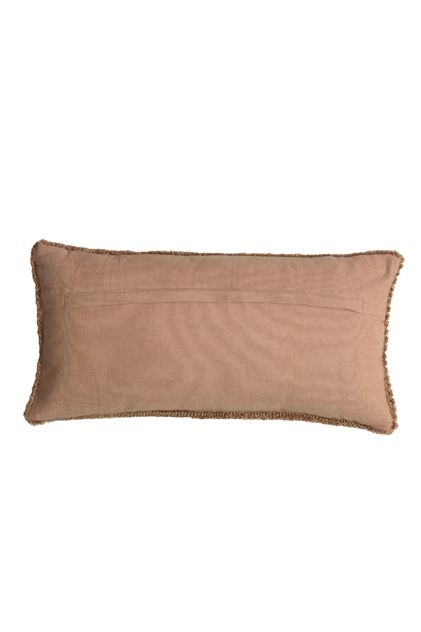 Rectangular Lumbar Cushion in Earthy Brown Tones