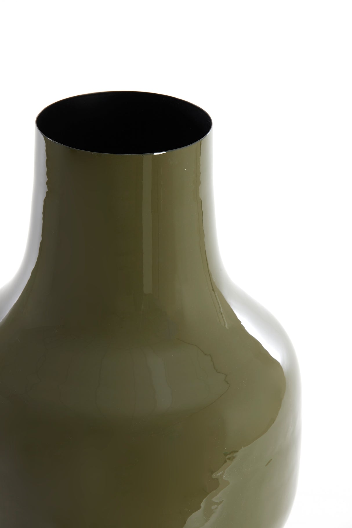 Elegant Dark Olive Green Vase Deco Ø27x49 cm