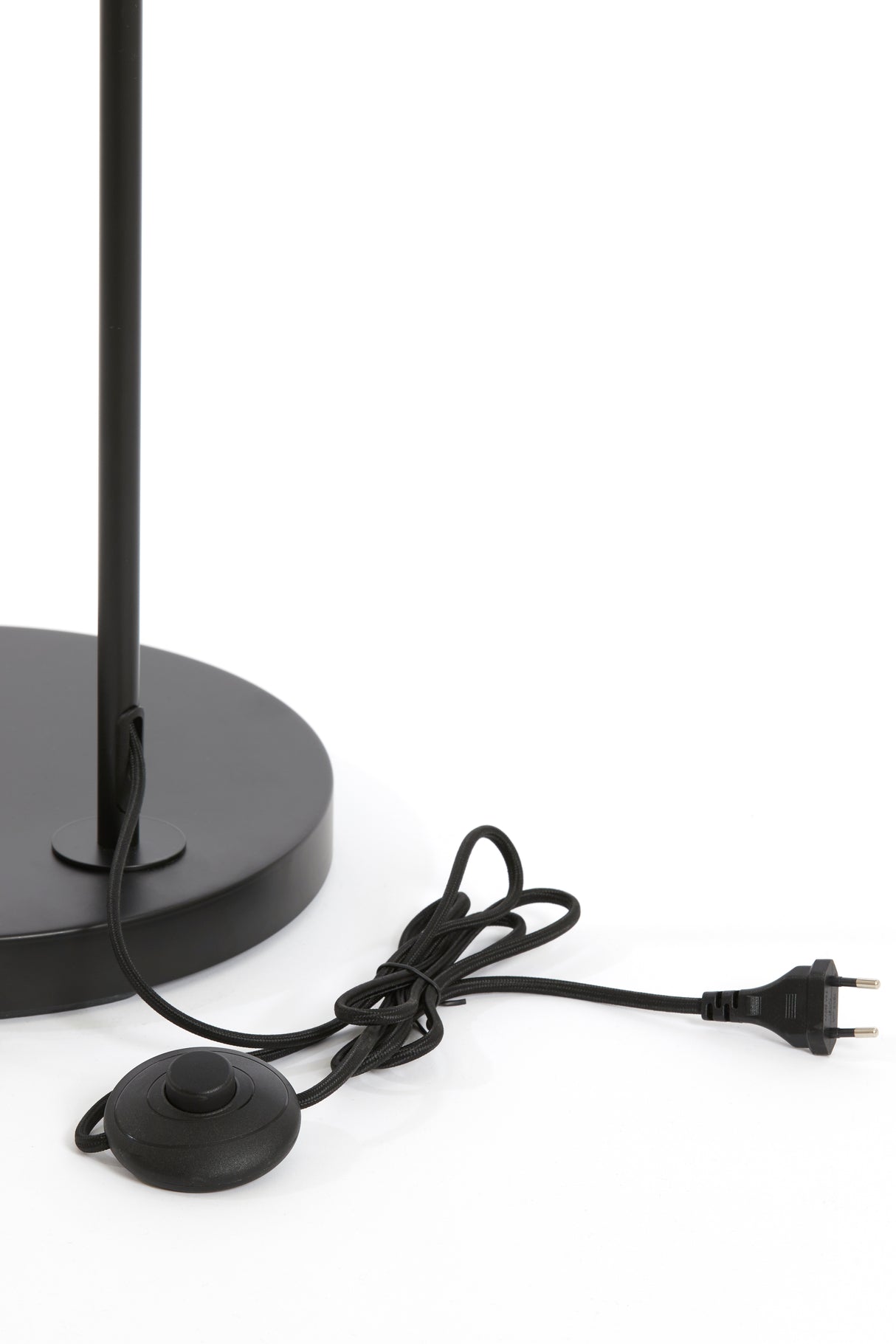 Elegant Smoked Glass and Matte Black Floor Lamp - 67x30.5x160 cm