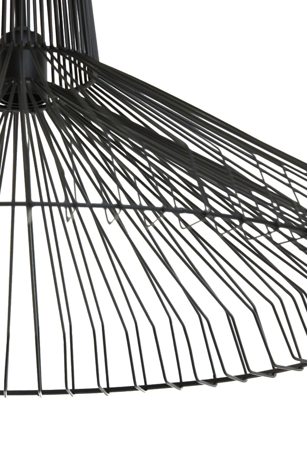 Elegant Matt Black Pendant Light Ø65x37 cm - Kasper Collection