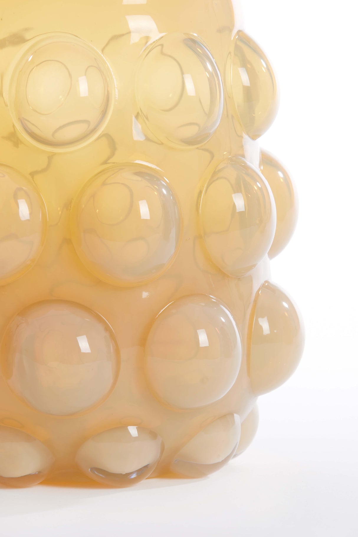 Soft Sunlight Yellow Glass Vase Ø24x30 cm