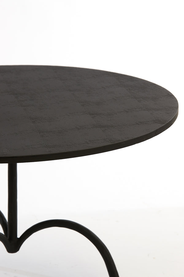 Samoa Matte Black Round Coffee Table Ø64x39 cm