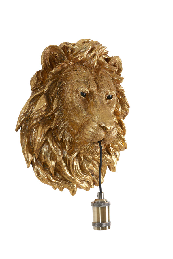 Antique Bronze Lion Wall Sconce 33.5x19x40.5 cm