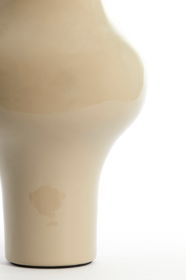 Elegant Sindo Shiny Taupe Vase, 22x40 cm