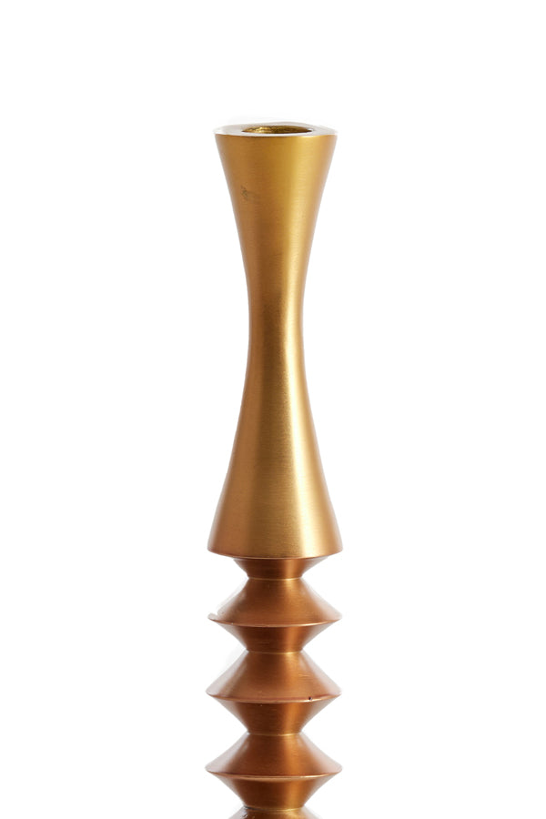 Elegant Bronze-Brown Candle Holder, Ø10x35 cm