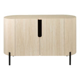 Ioana Cabinet Travertine Effect and Matt Black