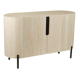 Ioana Cabinet Travertine Effect and Matt Black