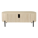 Ioana Cabinet Travertine Effect and Matt Black