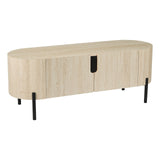 Ioana Cabinet Travertine Effect and Matt Black