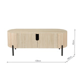 Ioana Cabinet Travertine Effect and Matt Black