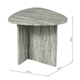Isidro Side Table Brown Stone Effect