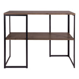 Kimora Console Table Brown Pine Effect and Matt Black