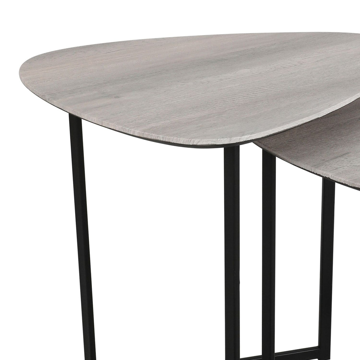 Mibello Nested Side Tables Light Oak Effect
