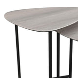 Mibello Nested Side Tables Light Oak Effect