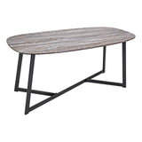 Pavlos Coffee Table Brown Stone Effect and Matt Black