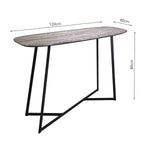 Pavlos Console Table Brown Stone Effect and Matt Black