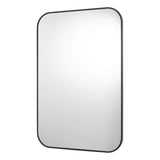 Firuz Rectangle Mirror Thin Matt Black Frame 60 X 90cm