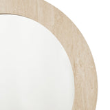 Ioana Round Mirror Travertine Effect 80cm