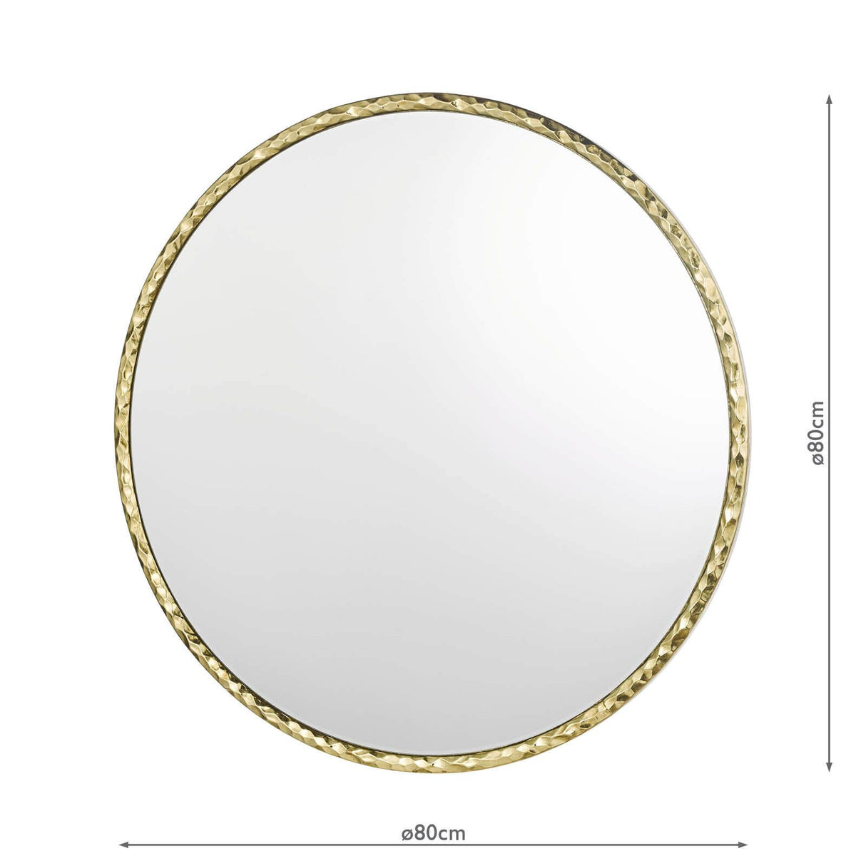 Jinelle Square Mirror Textured Gold Frame 80cm