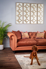 Kipton Rectangle Decorative Mirror with Gold Foil Detail 98 x 30cm