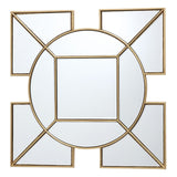 Lyshia Square Mirror With Gold Foil Detail 60cm