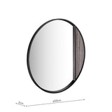 Rasmus Mirror Brown Stone Effect and Matt Black 50cm