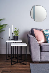 Yulia Silver And Smoked Mirror 50cm