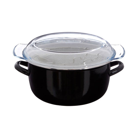 Telo Black Enamel On Steel Deep Fryer